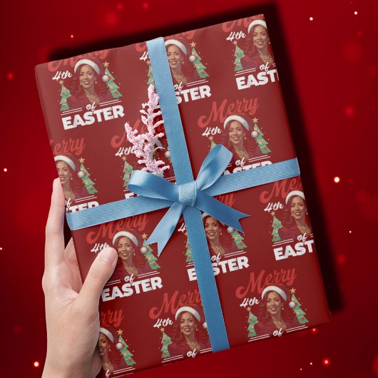 カマラおもしろいハリスクリスマスサンタハット ラッピングペーパー