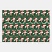 カマラおもしろいハリスサンタハットメリークリスマス ラッピングペーパーシート (正面2)