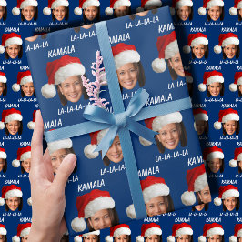 カマラおもしろいハリスサンタハットメリークリスマス ラッピングペーパー