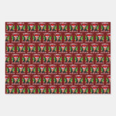 カマラおもしろいハリスピンククリスマス ラッピングペーパーシート (正面2)