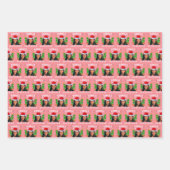 カマラおもしろいハリスピンククリスマス ラッピングペーパーシート (正面)