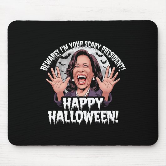 カマラおもしろいハリスホラーHalloween Gag社長 マウスパッド (正面)