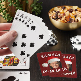 カマラおもしろいハリス顔サンタハットクリスマス トランプ