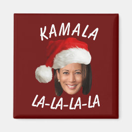 カマラおもしろいハリス顔サンタハットクリスマス マグネット