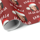 カマラおもしろいハリス顔サンタハットクリスマス ラッピングペーパー (ロールコーナー)