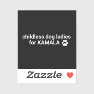 カマラおもしろい白犬の足のための子供のない犬の女性 シール