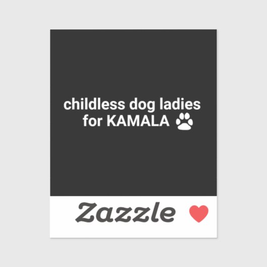 カマラおもしろい白犬の足のための子供のない犬の女性 シール (シート)