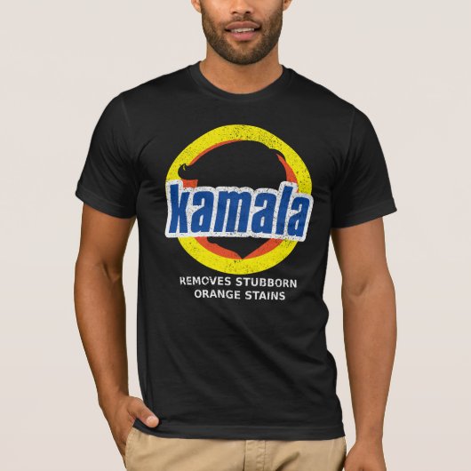 カマラがオレンジの頑固な汚れを取り除く Tシャツ (正面)
