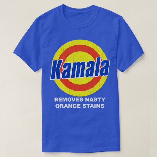 カマラがオレンジ扱いにくの汚れを取り除く Tシャツ (デザイン正面)