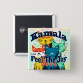 カマラが歓喜の政治ボタンをもたらす 缶バッジ (正面&裏面)