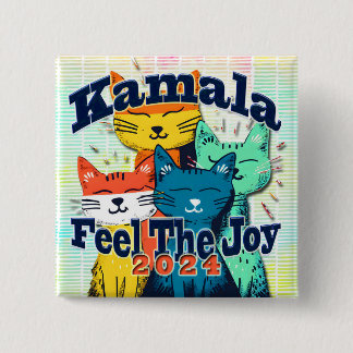 カマラが歓喜の政治ボタンをもたらす 缶バッジ
