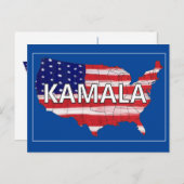 カマラとアメリカ国旗の色 ポストカード (正面/裏面)