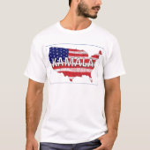カマラとアメリカ国旗の色 Tシャツ (正面)