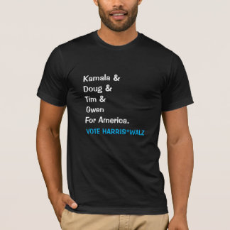 カマラとダグとティムとグウェンがアメリカのために Tシャツ