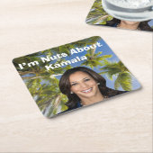 カマラのことには夢中だ スクエアペーパーコースター (アングル)