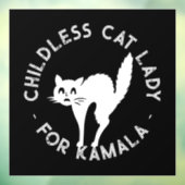 カマラのための子供のいない猫好きな女性 - 面白い猫 黒 ウィンドウサイン (シート3)