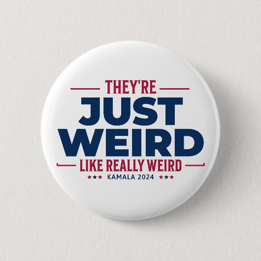 カマラのアンチ風変わりトランプ・キャンペーンだ 缶バッジ (正面)