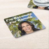 カマラのココナッツだ スクエアペーパーコースター (アングル)