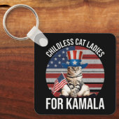 カマラの子どものいない猫レディース キーホルダー (正面)