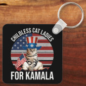 カマラの子どものいない猫レディース キーホルダー (裏面)