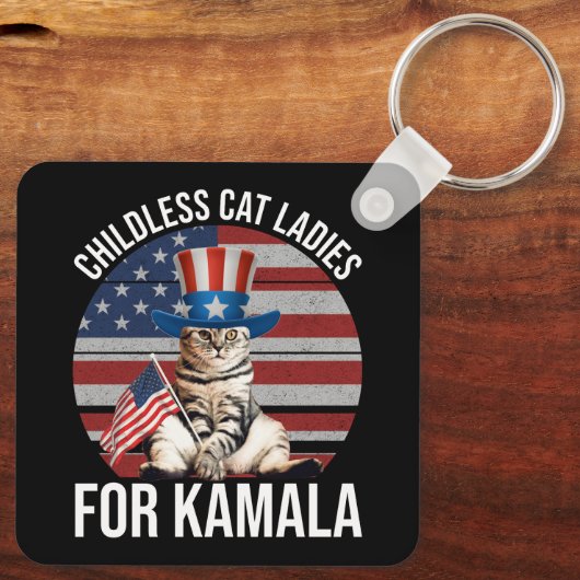 カマラの子どものいない猫レディース キーホルダー (裏面)