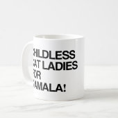 カマラの子どものいない猫レディース コーヒーマグカップ (正面左)