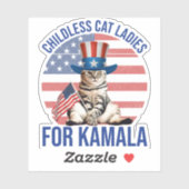 カマラの子どものいない猫レディース シール (シート)