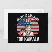 カマラの子どものいない猫レディース ポストカード (正面/裏面)