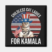 カマラの子どものいない猫レディース マグネット (正面)