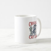 カマラの子どものいない猫レディ コーヒーマグカップ (正面右)