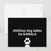 カマラの子供のない犬の女性おもしろい犬の犬の足の黒 ポストカード (正面/裏面)