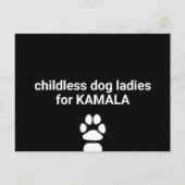 カマラの子供のない犬の女性おもしろい犬の犬の足の黒 ポストカード (正面)