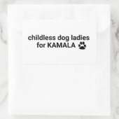 カマラの子供のない犬の女性おもしろい犬の白い足 長方形シール (バッグ)