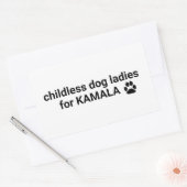 カマラの子供のない犬の女性おもしろい犬の白い足 長方形シール (封筒)