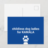 カマラの子供のない犬の女性おもしろい犬の足の青 ポストカード (正面/裏面)