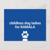 カマラの子供のない犬の女性おもしろい犬の足の青 ポストカード (正面)