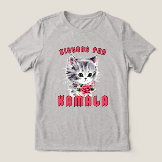 カマラの子猫 トライブレンドTシャツ (デザイン正面)