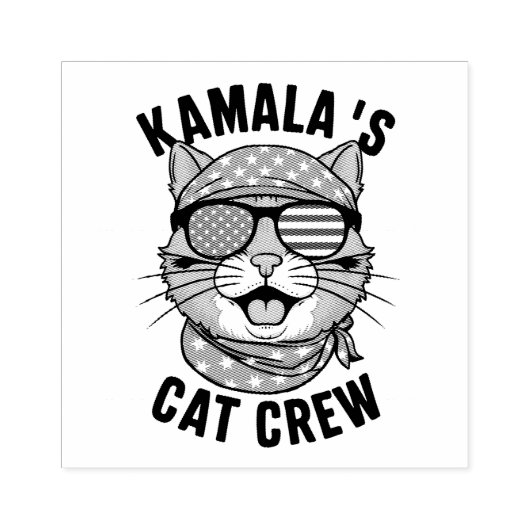 カマラの猫組員選挙キャットレディーギフト ラバースタンプ (インプリント)