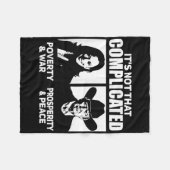 カマラの貧困&amp；戦争はそれほど複雑ではない フリースブランケット (正面(横))