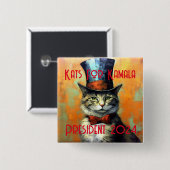 カマラのKats政治的ボタン 缶バッジ (正面&裏面)