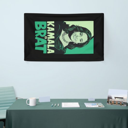 カマラはブラットおもしろい皮肉だ 横断幕 (トレードショー)