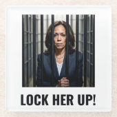 カマラをロックアップ ガラスコースター (正面)