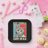 カマラを残して継続せよ - ア・ラ・LA カマラ・ハリス ペーパープレート (パーティー)