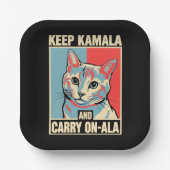 カマラを残して継続せよ - ア・ラ・LA カマラ・ハリス ペーパープレート (正面)