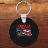 カマラアメリカ国旗 キーホルダー (正面)