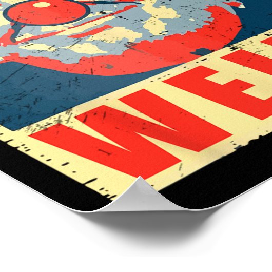 カマラアンチトランプピエロヴィンテージレトロトランプ風変わり ポスター (角)