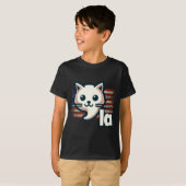 カマラキャットアメリカ国旗の政治的猫 Tシャツ (正面フル)