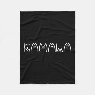 カマラキャットタイポグラフィアルファベットカワイイおもしろいことわざQ フリースブランケット