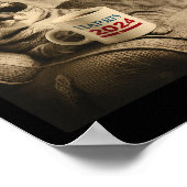 カマラキャット2024おもしろい社長カマラキャットのためのレディース ポスター (角)