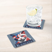 カマラキャット2024米国選挙民主党員 スクエアペーパーコースター (インサイチュ)